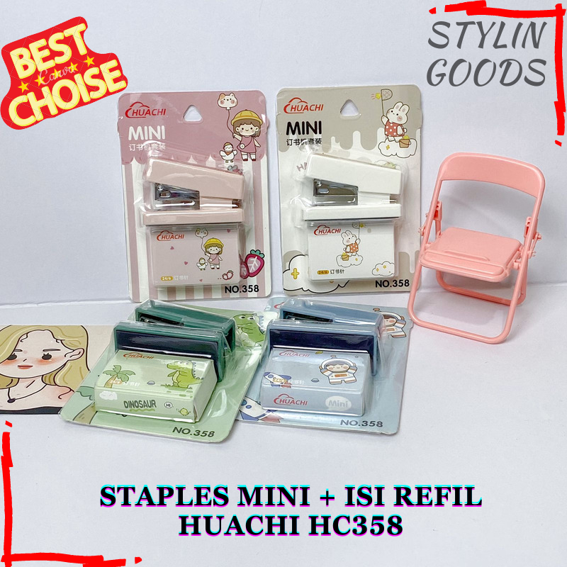 

MESIN STAPLER STEPLES HEKTER CEKREKAN 2 IN 1 HUACHI HC358 STAPLES MINI + ISI REFILL TERMURAH BISA COD KUALITAS TERBAIK