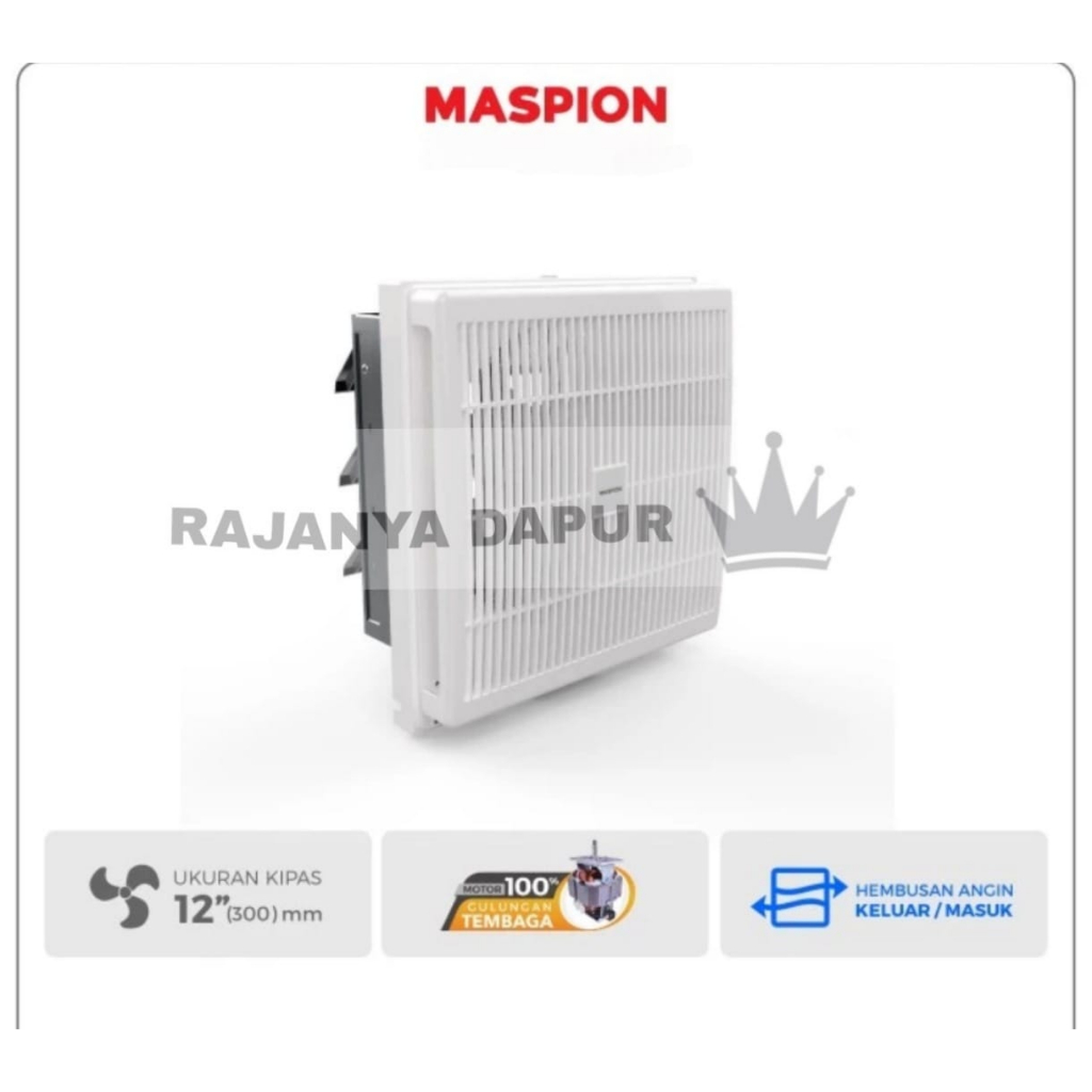 kipas exhaust maspion MV-300nex - KIPAS MASPION MV 300 NEX / EXHAUST WALL FAN 12 INCH / MV300NEX / E