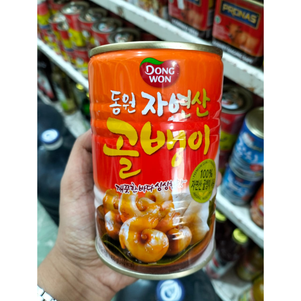 

dongwon kerang siput dalam kaleng 400g impor korea