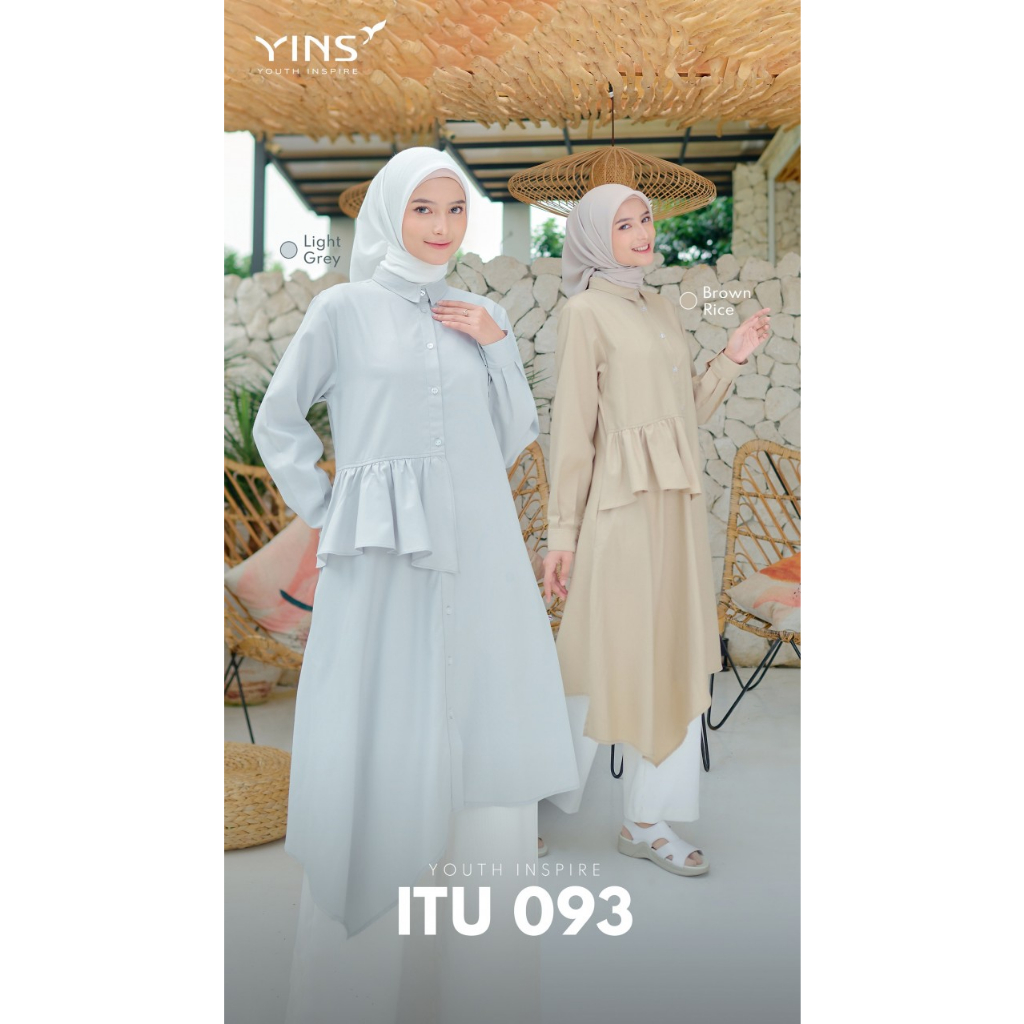 Tunik Terbaru YINS ITU 093 / Baju Atasan Wanita / Tunik Polos Dewasa