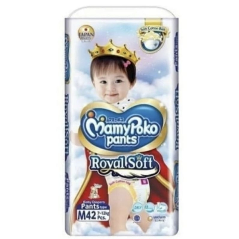 Mamy Poko Pants Royal Soft S 46, M 42, L 34, XL 30, XXL 24, XL 46 ( Mamy Poko Murah, Mamy Poko Grosi