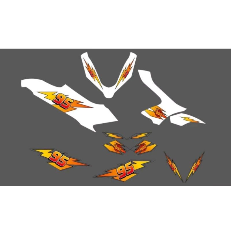 STIKER STRIPING PCX 150 CUSTOM TRANSPARAN MCQUIN CARS