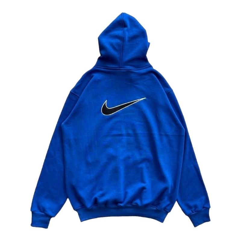 Hoodie Nike Back Swoosh Biru