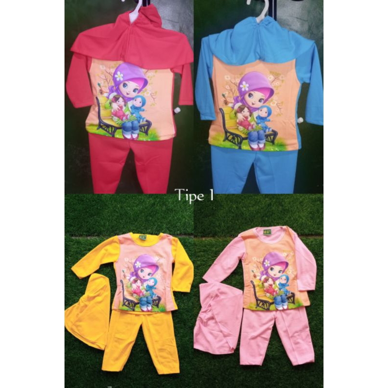 Baju Muslim Anak Perempuan 1-3 Tahun