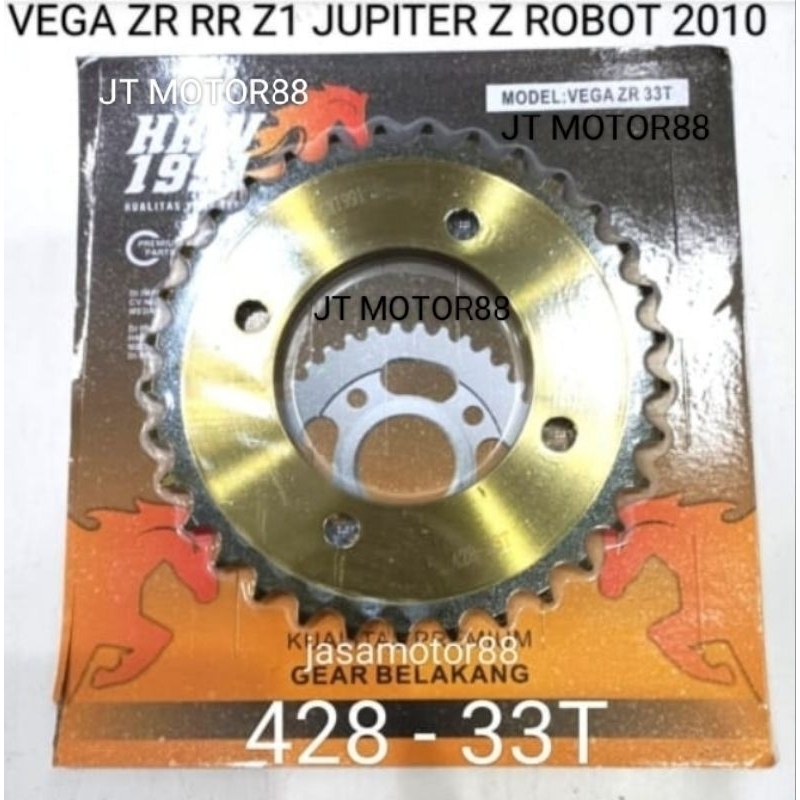 GEAR GIR GIGI TARIK BELAKANG VEGA ZR RR JUPITER Z1 JUPITER Z 2010 ROBOT 428 33T 33 T
