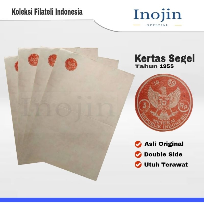

Kertas Segel Tahun 1956 Double Side Asli Original