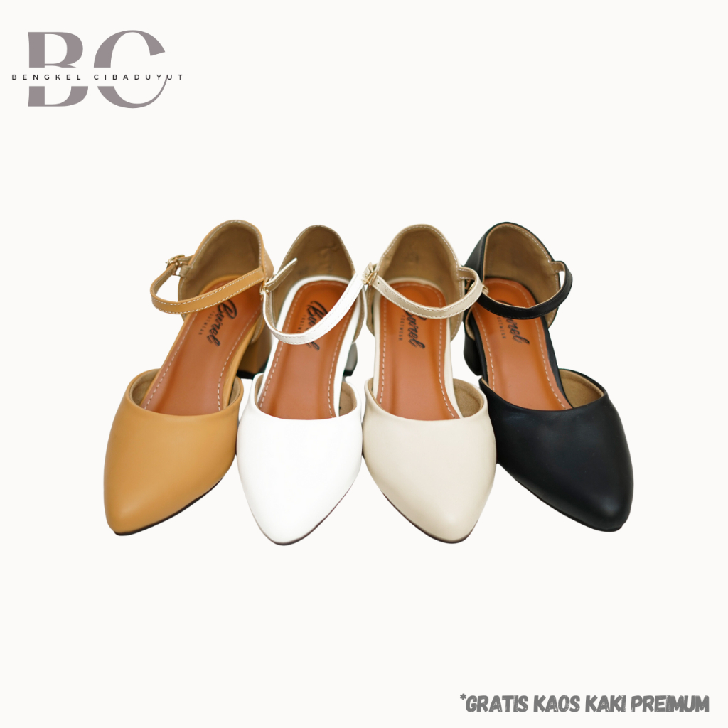 Bengkle Cibaduyut X jeslin Sepatu Mules Heels Wanita  sepatu pesta wanita sepatu kerja wanita Pantof
