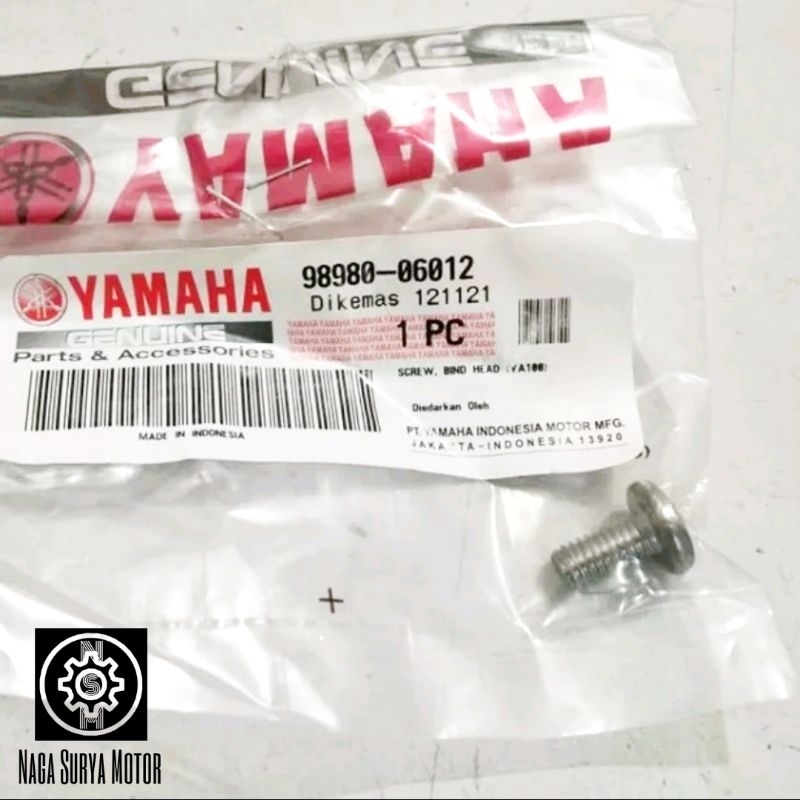 Baut cover knalpot Jupiter Z New Burhan Vega R New 98980-06012 ORI YGP
