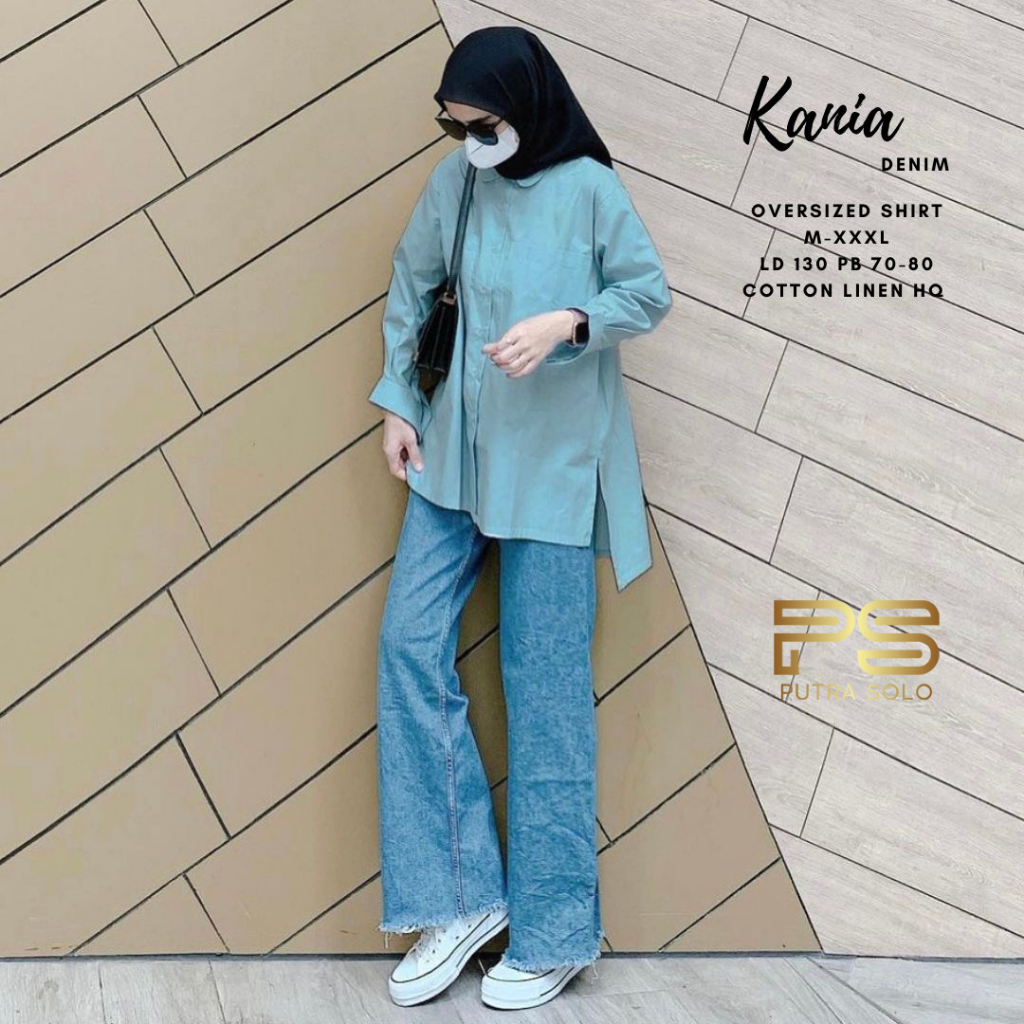 Kania Blouse Baju Atasan Wanita Cotton Linen HQ LD 130 By Putra Solo