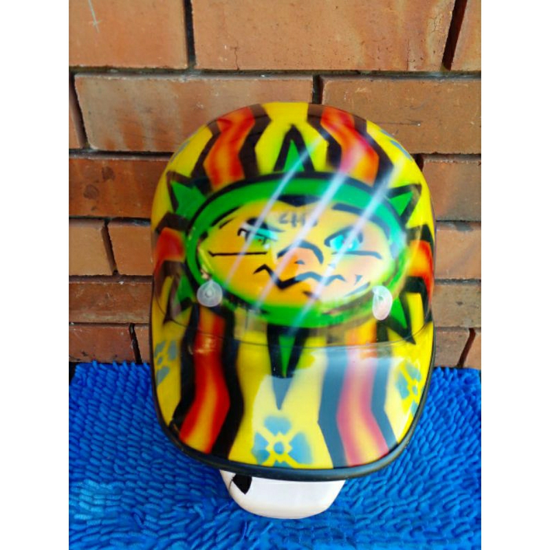 HELM CLASSIK JADUL VINTAGE MODEL HELM ASTREA GRAND AIR BRUSH ROSSI ORIGINAL NOS / BARU STOK LAWASAN