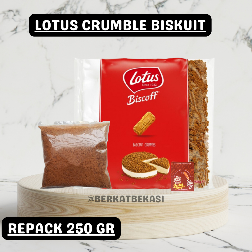 

LOTUS BISCOFF CRUMBLE REPACK 250 GR / LOTUS BISCUIT CRUMBS/TOPPING COOKIE CRUMBLE