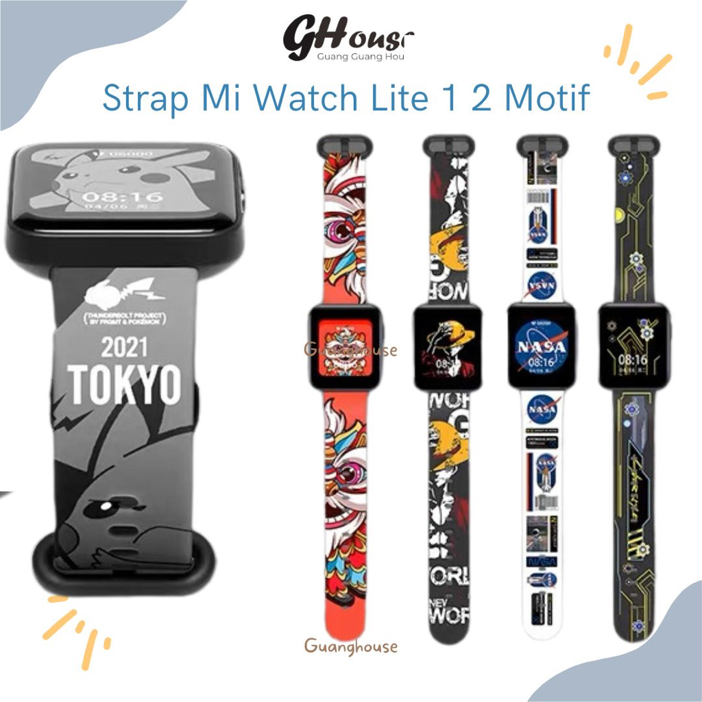 Strap Redmi Watch Lite 1 Lite 2 Motif Tali Pengganti Mi Watch Lite 1 Mi Watch Lite 2 Bahan Silikon Motif