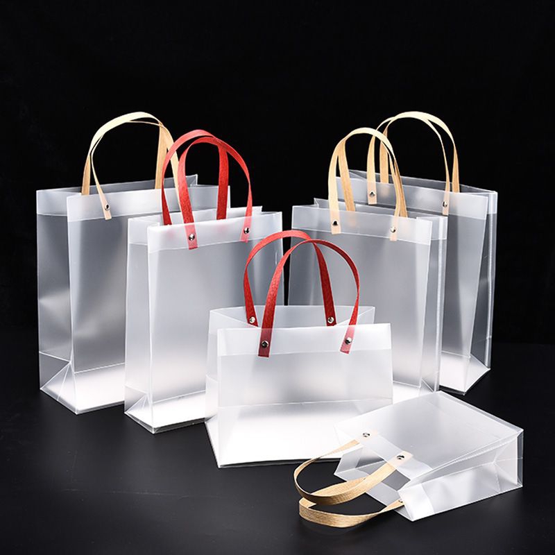 

[Grosir 10pcs] Goodie Bag Tas Mika Doff Transparan Uk 30x11x25