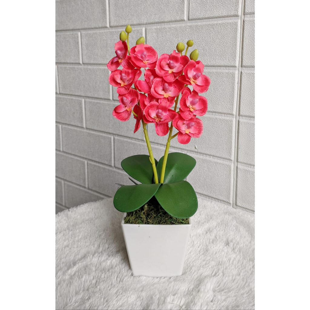 anggrek artificial- anggrek plastik- bunga anggrek- anggrek hiasan