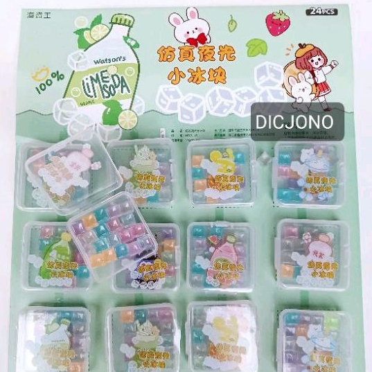 Mainan Es Batu / Es Balok / Ice Blok Box Mini Glow In The Dark