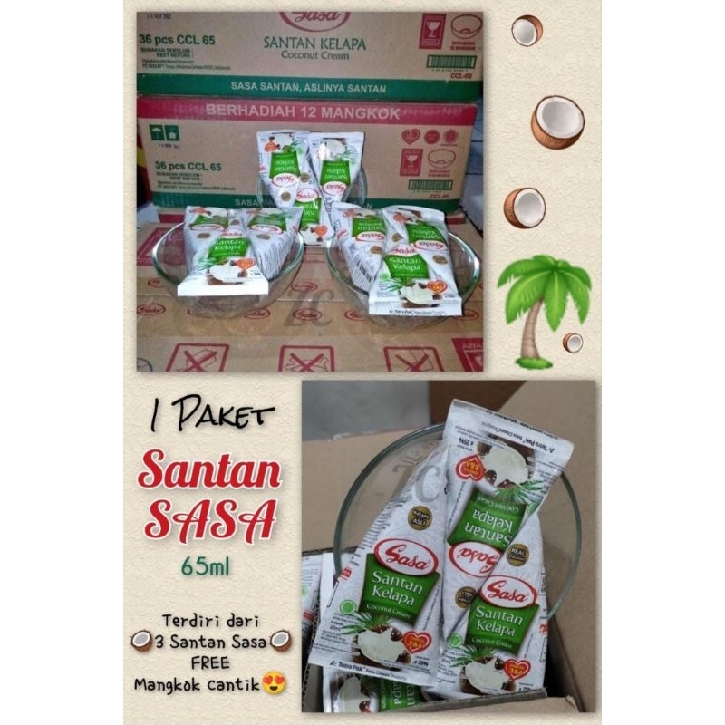 

Paket Santan Sasa 65ML isi 3 Pcs GRATIS Mangkok Cantik