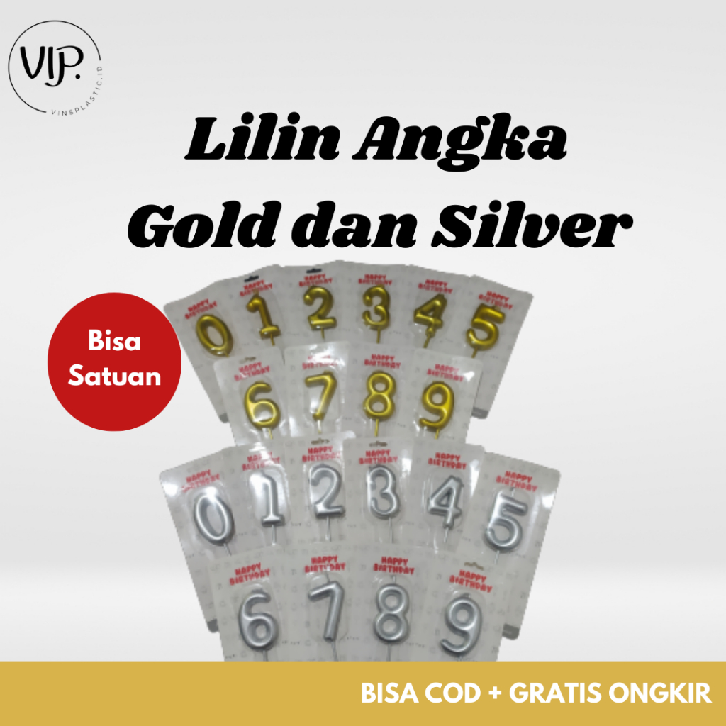 Lilin Ulang Tahun Angka | Lilin Ultah Angka | Lilin Ultah Angka Gold | Lilin Ultah Angka Silver