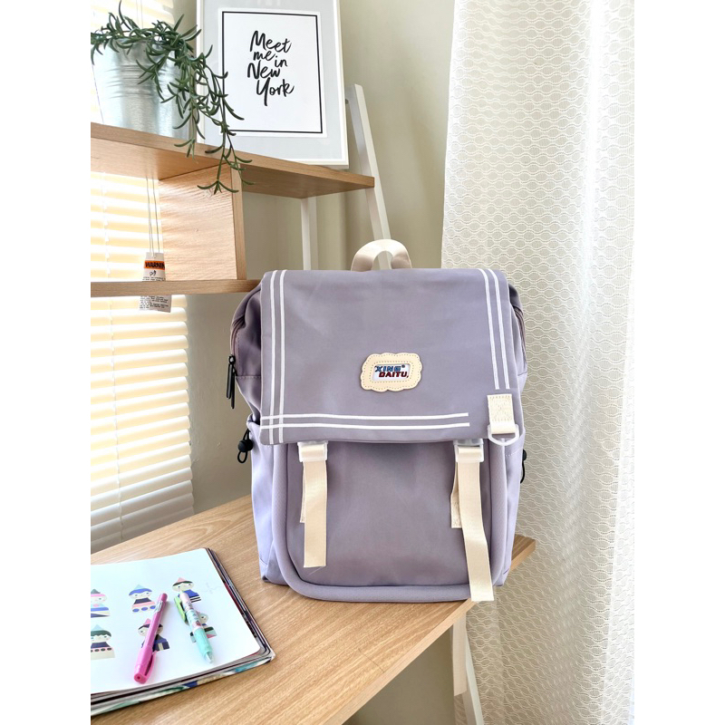 Mores Tas Ransel Laptop Wanita Pastel Nana Korean Nilon backpack Import polos Tas sekolah laptop lucu kuliah remaja