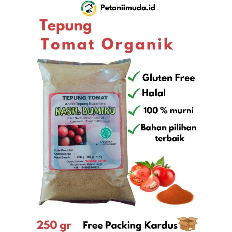 Tepung Tomat Organik kemasan 250 GRAM/Tomato Organic powder 250 GRAM/Tomato flour organic 250 GRAM/B