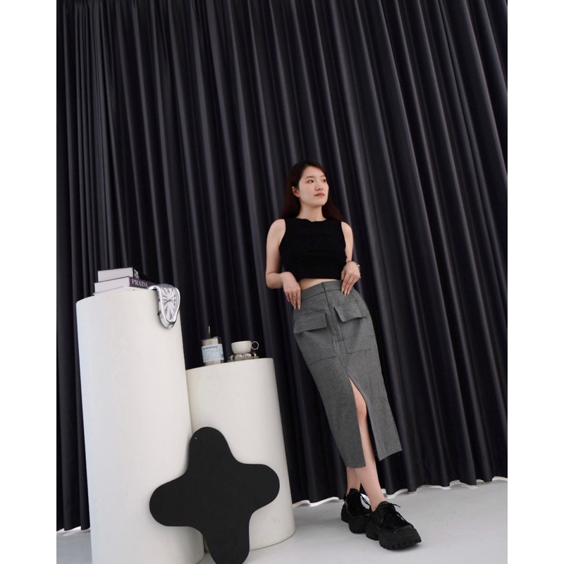 ESBAE - BONA SKIRT / MIDI SKIRT / ROK MIDI / MIDI CARGO SKIRT / CARGO SKIRT / ROK CARGO / SEMIWOOL S