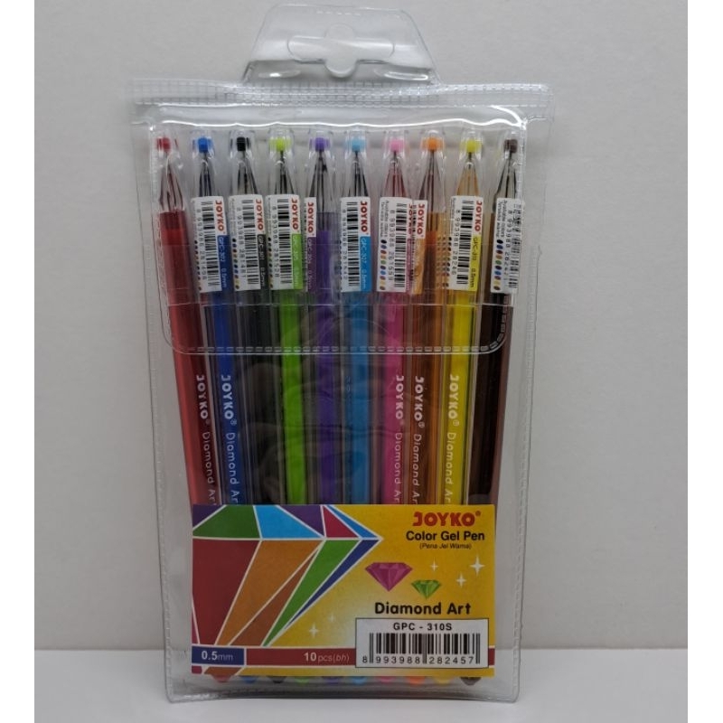 

Color gel pen joyko 10 warna, harga untuk satuan