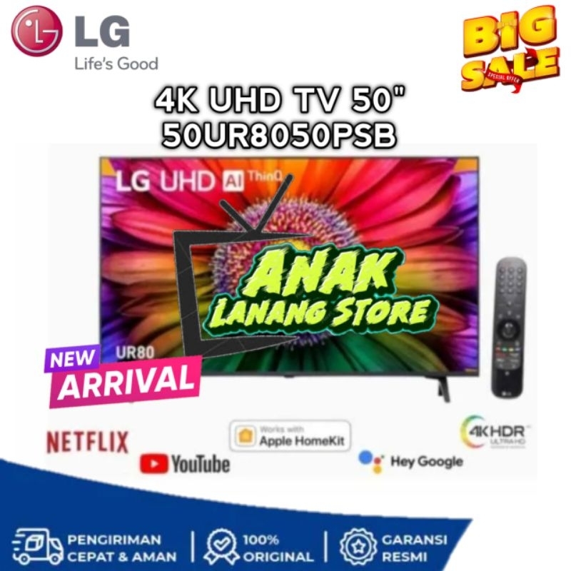 LG 50UR8050PSB - SMART TV LED 50 INCH 4K UHD 50UR8050 GARANSI RESMI