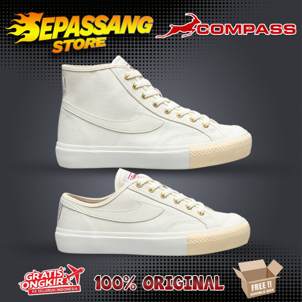 [BNIB] Sepatu Compass Gazelle - Cream