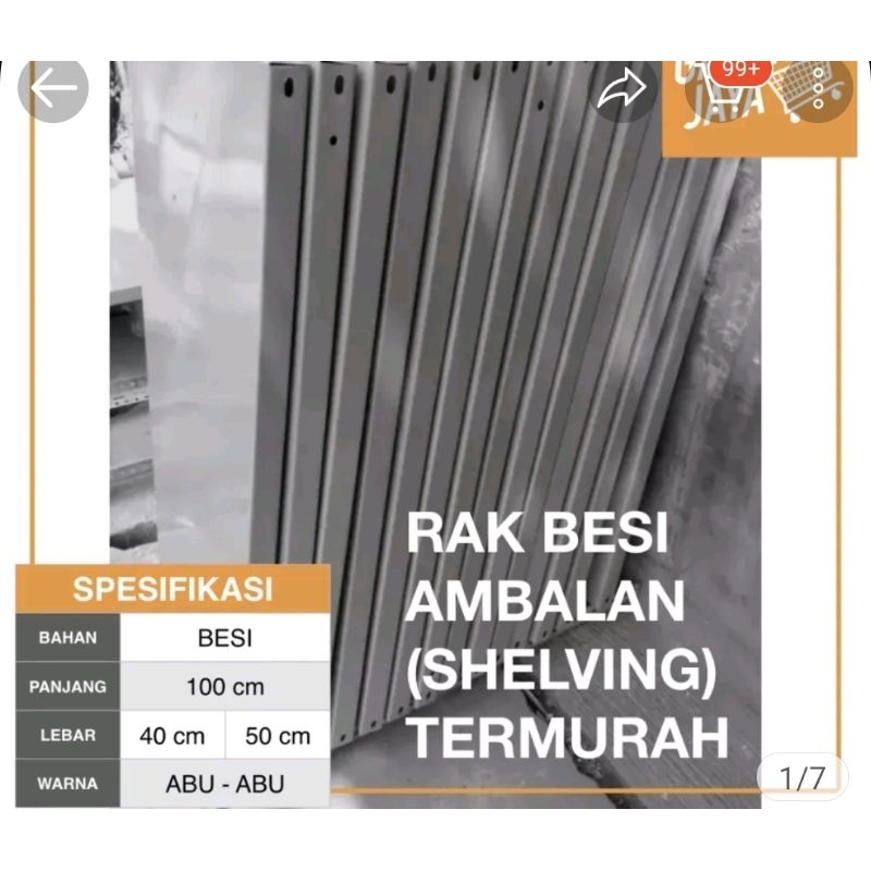 Ambalan / Shelving Rak Minimarket Rak Gondola Rak Single Double