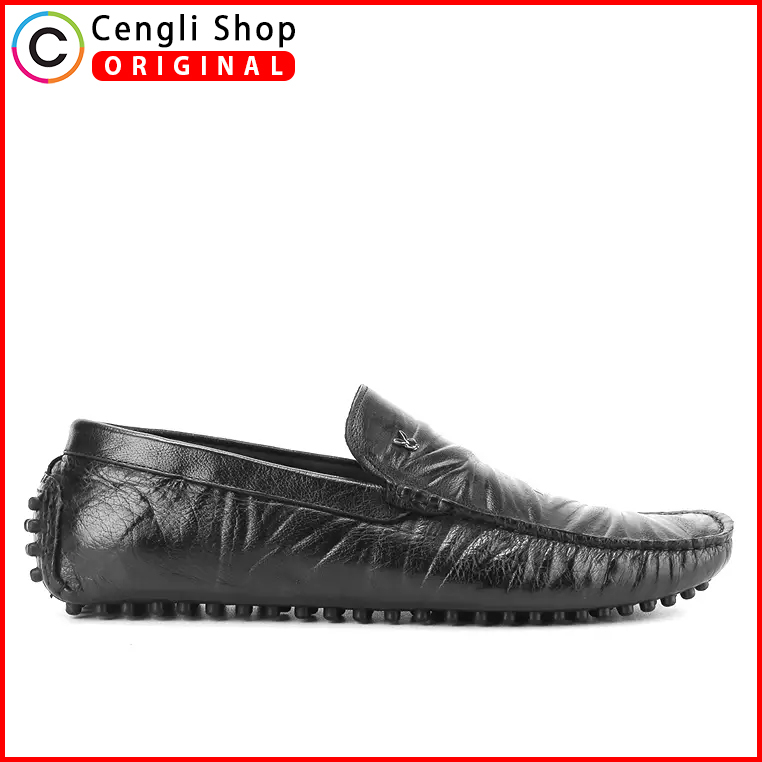 PL37 PLAYBOY SEPATU LOAFER PRIA ORIGINAL LOAFERS PANSUS KULIT ASLI ORI HITAM