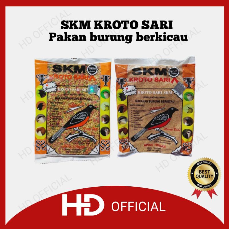 SKM KROTOSARI - VOER PAKAN BURUNG BERKICAU - SKM KROTO SARI KASAR & SKM KROTO SARI HALUS