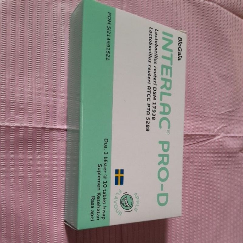 interlac pro-D apple /interlac pro -D 30s / Interlac Pro D Lozenges Tablet Hisap Mint Apel 30 Tablet