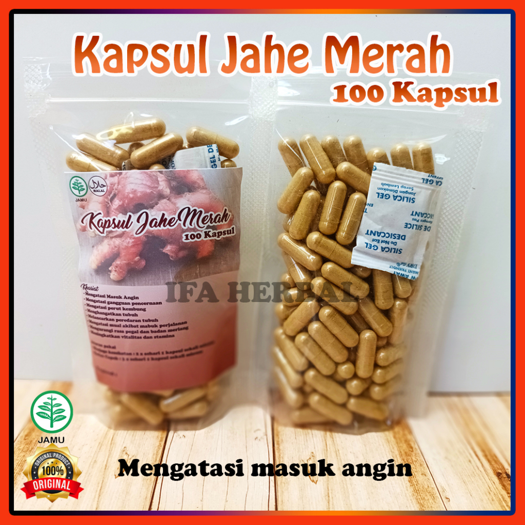 

Kapsul jahe merah 100 pcs