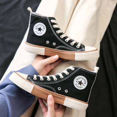 Satohama Sepatu Kanvas Unisex Sepatu Fashion Pria Wanita Sepatu Lurad Trendi Kekinian Sepatu Cewek C