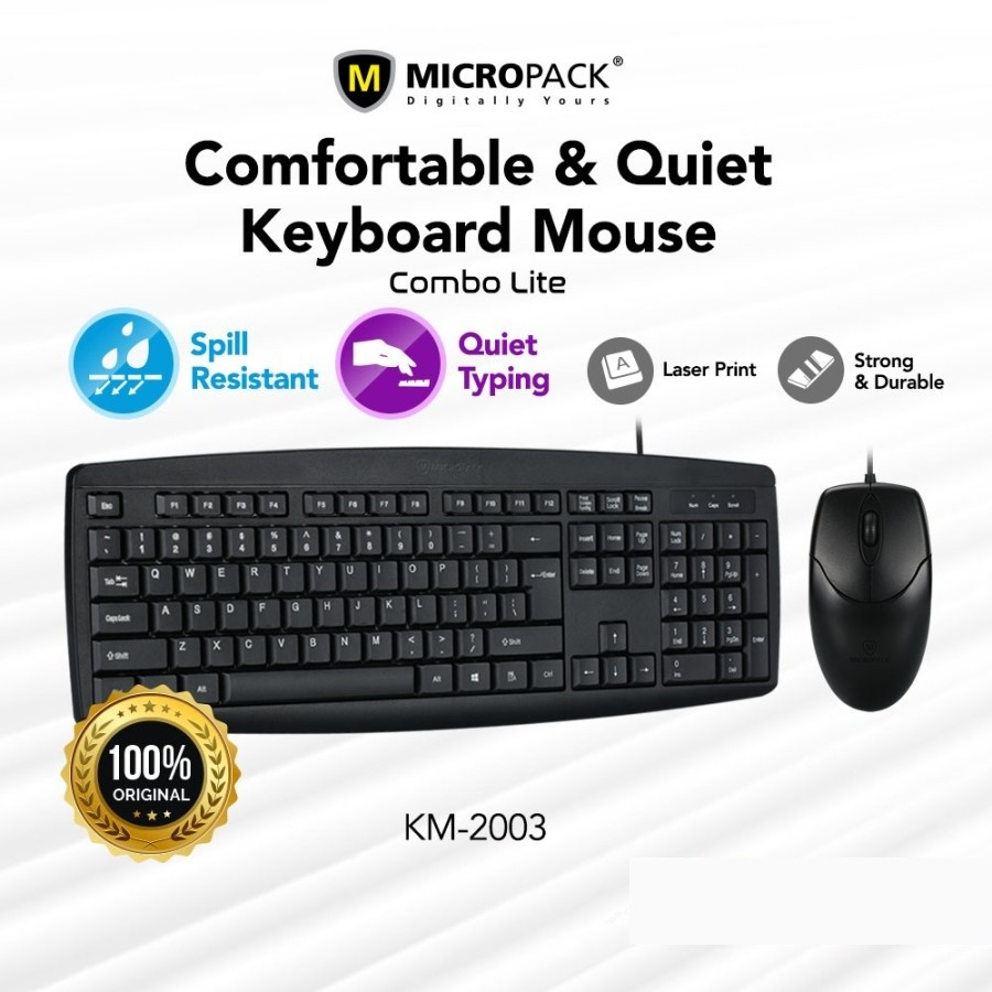 KEYBOARD & MOUSE MICROPACK KM-2003