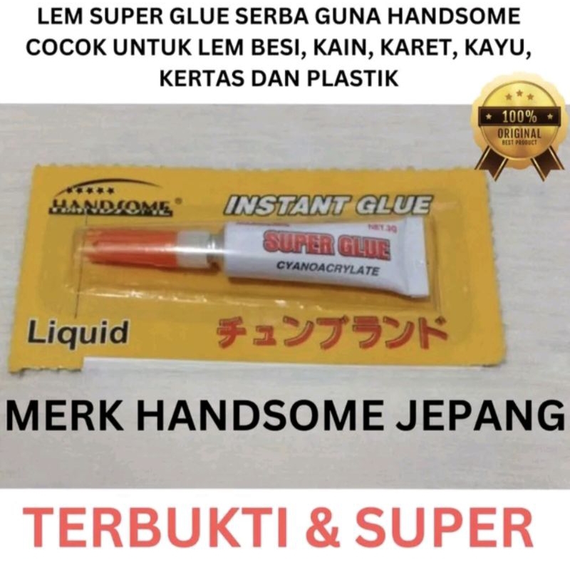 Lem Super Glue / Instant Glue Handsome