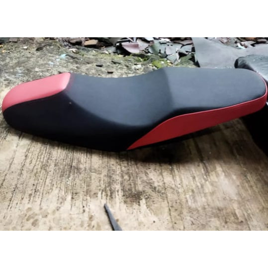 JOK MOTOR MODIFIKASI DOUBLE SEAT JOK MIO M3 BUSA PUTIH EMPUK KEREN