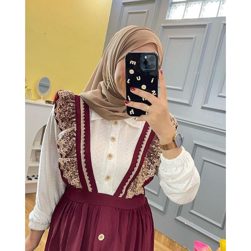 Gamis Candy Lady Crinkle Airflow Maxy Dress Renda Terbaru