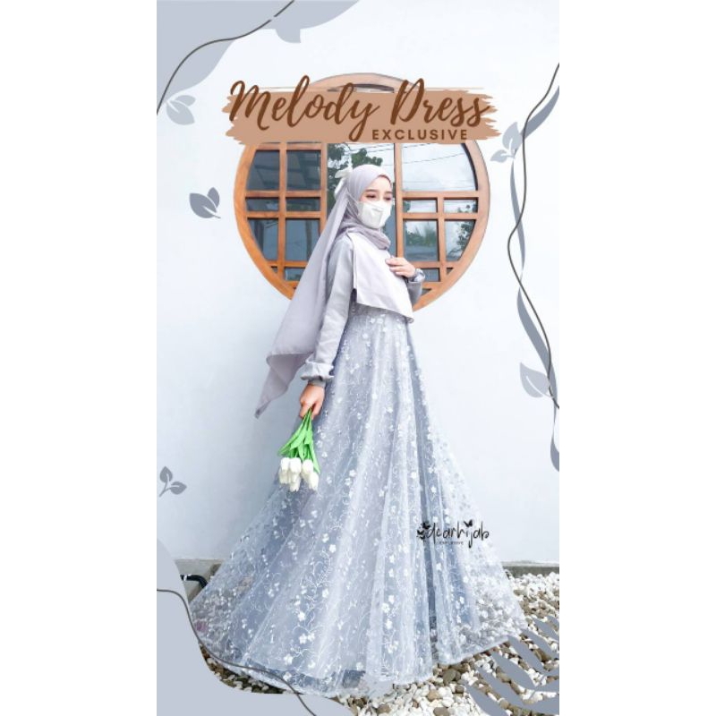 MELODY DRESS, GAUN PERNIKAHAN, OUTFIT KONDANGAN, MEWAH,ELEGANT,SIMPLE