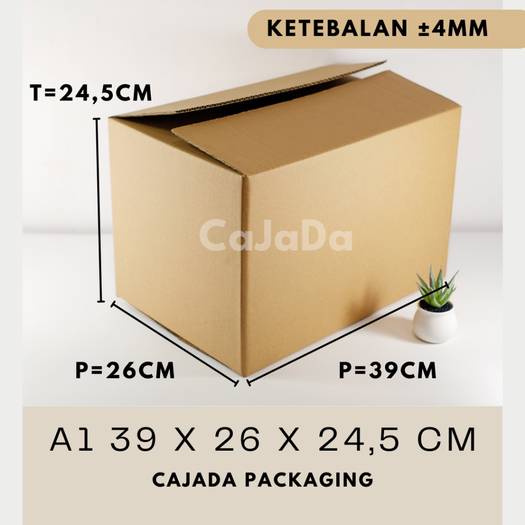 

Kardus Baru 39x26x24,5 cm Box Dus Coklat Packing Polos