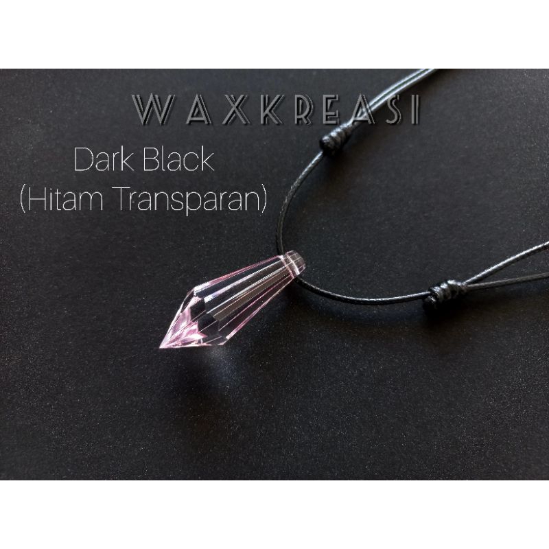 Kalung Resin Pria Wanita Viral Hitam Transparan