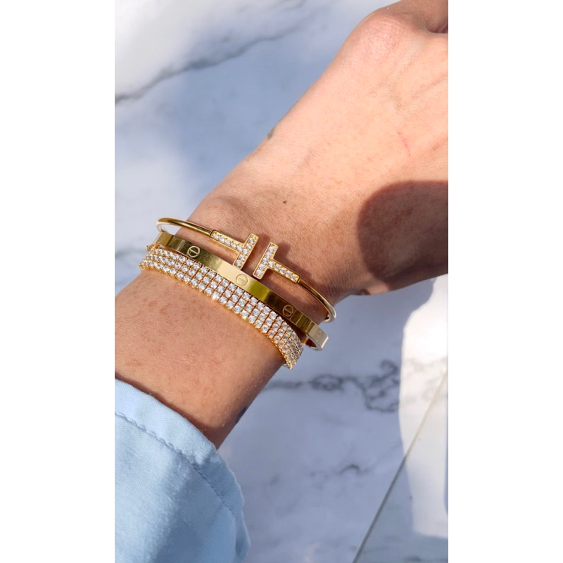 Gelang emas kadar 17k