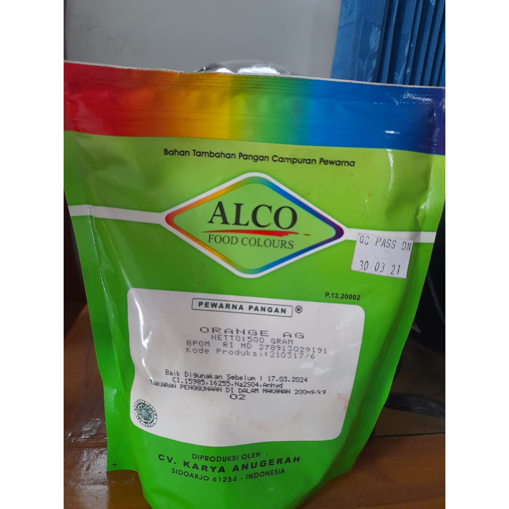 

CUCI GUDANG - Pewarna Makanan ALCO - ORANGE AG