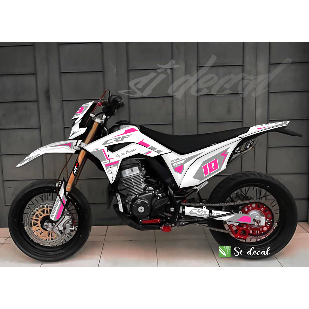 BISA COD putih pink stiker decal crf 150L full body keren bagus terjangkau