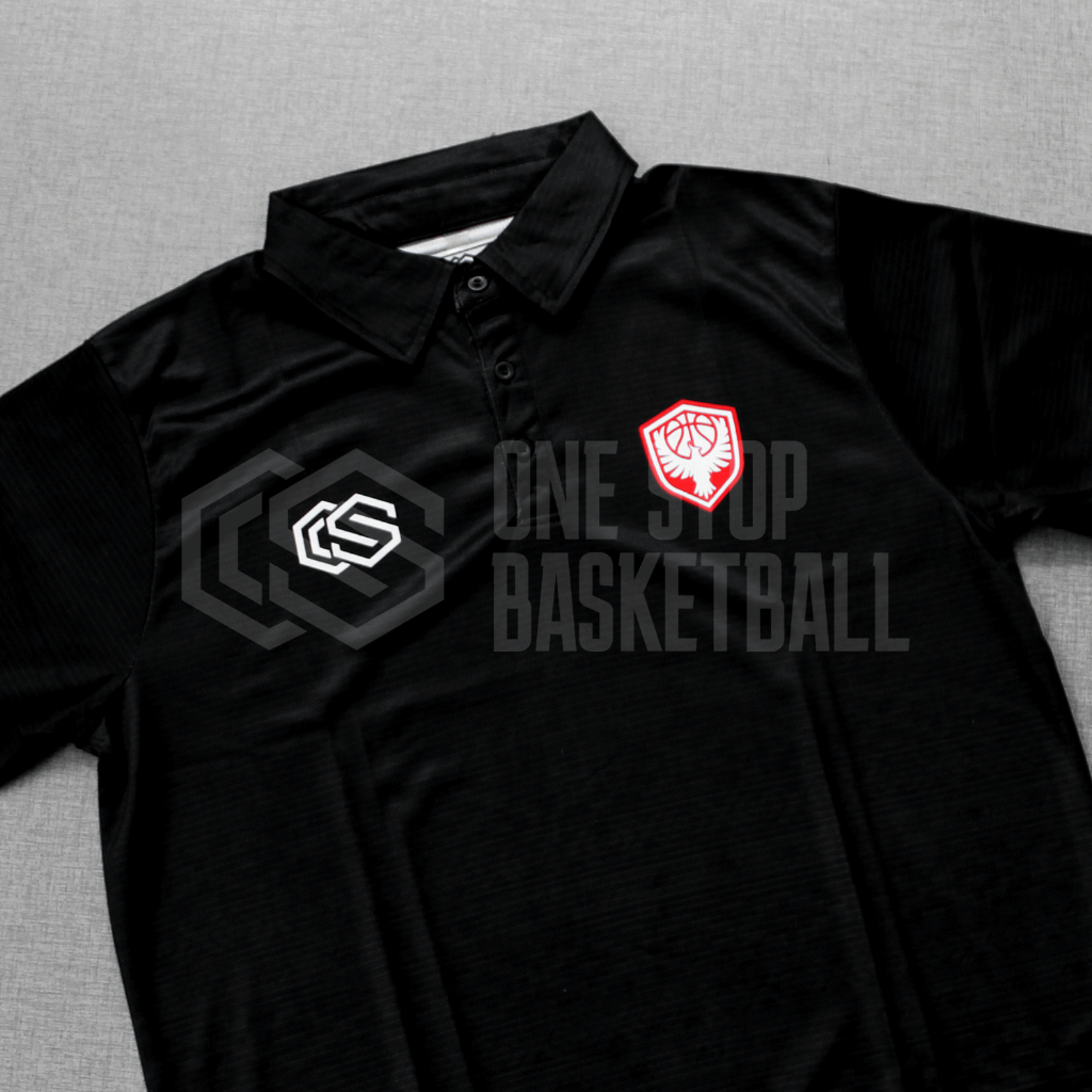 Official Polo Batik "Indonesia" by One Stop Basketball | BLACK BATIK