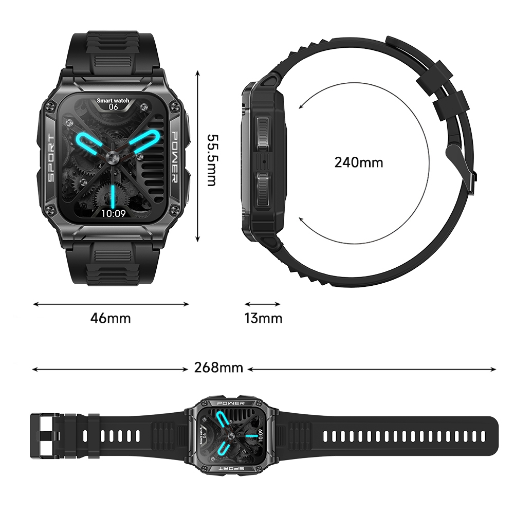 Skmei smartwatch original pria import olahraga jam tangan outdoor sport Smart Watch anti air ip68 for hp android ios bluetooth call