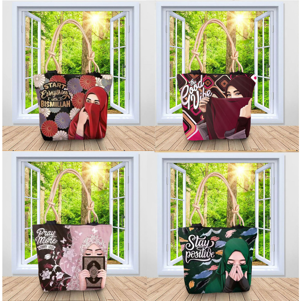 Tas Tote Muslimah Tali Sumbu