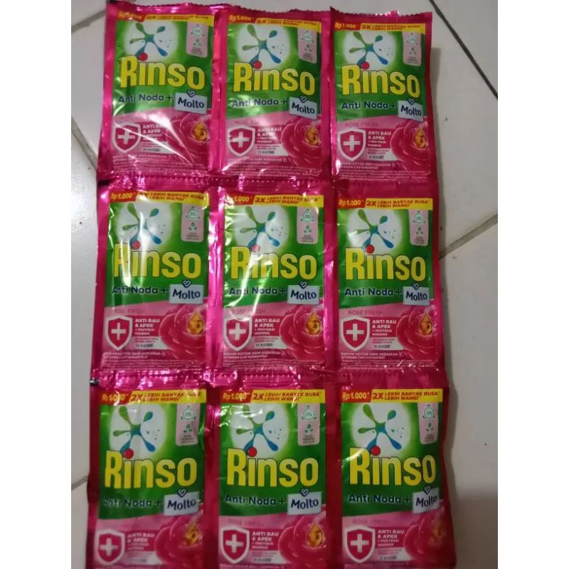 RINSO CAIR 1 RENCENG 12 SACHET