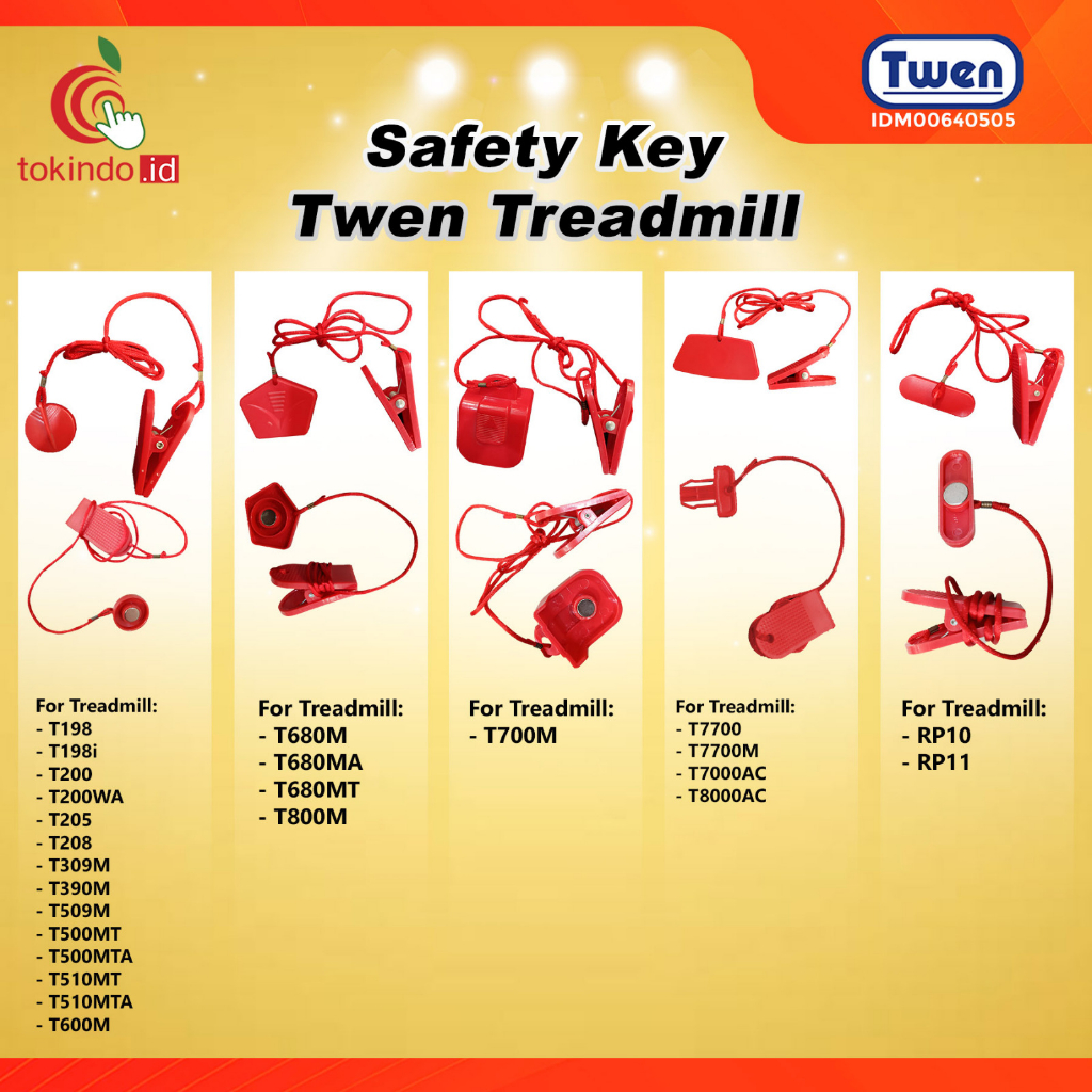 Sparepart Safety Key Treadmill Twen