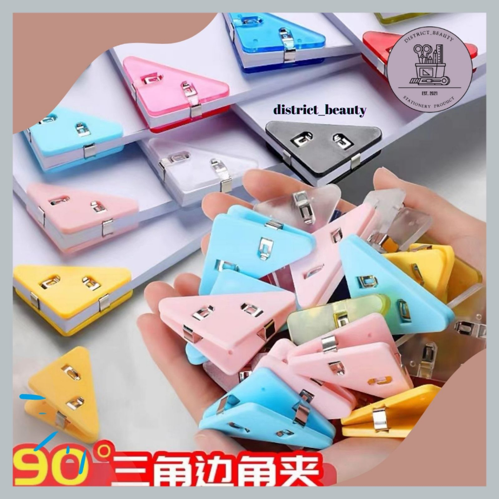 

TRIANGLE PAPERCLIP PAPER CLIP KLIP BUKU TRANSPARAN paperbook clip