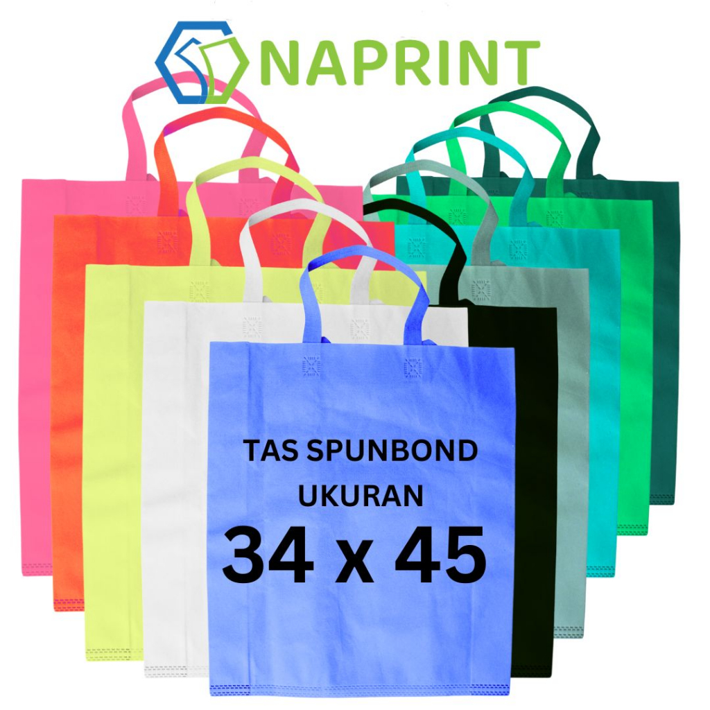 

1 Lusin isi 12 Tas Kain Spunbond Goodie Bag Tali Jumbo 38x45 cm Untuk Kantong Belanja Lipat Serbaguna, Goody bag Bingkisan Souvenir hampers Sembako, Idangan besek / berkat hajatan / Tasyakuran / Tahlil / kue, lusinan murah besar 38x45x10 go green